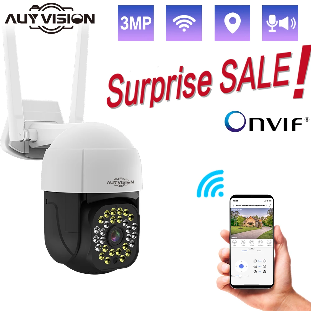 CCTV Camera Mini PTZ WIFI Surveillance Cameras Connect to Cellphone 3MP IP Camera Security Protection Camera Video Surveillance