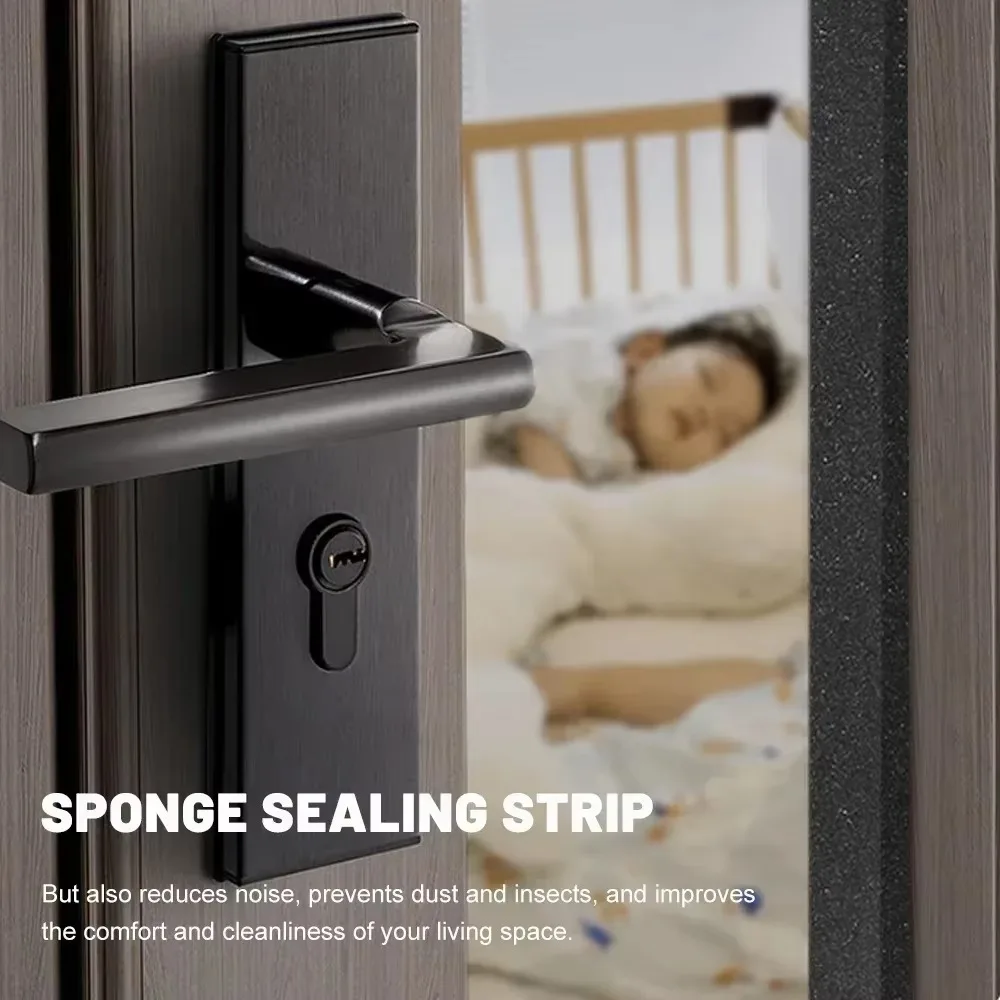 Self-Adhesive Acoustic Foam Weatherstrip - Insulating Windproof Soundproof Sponge Tape