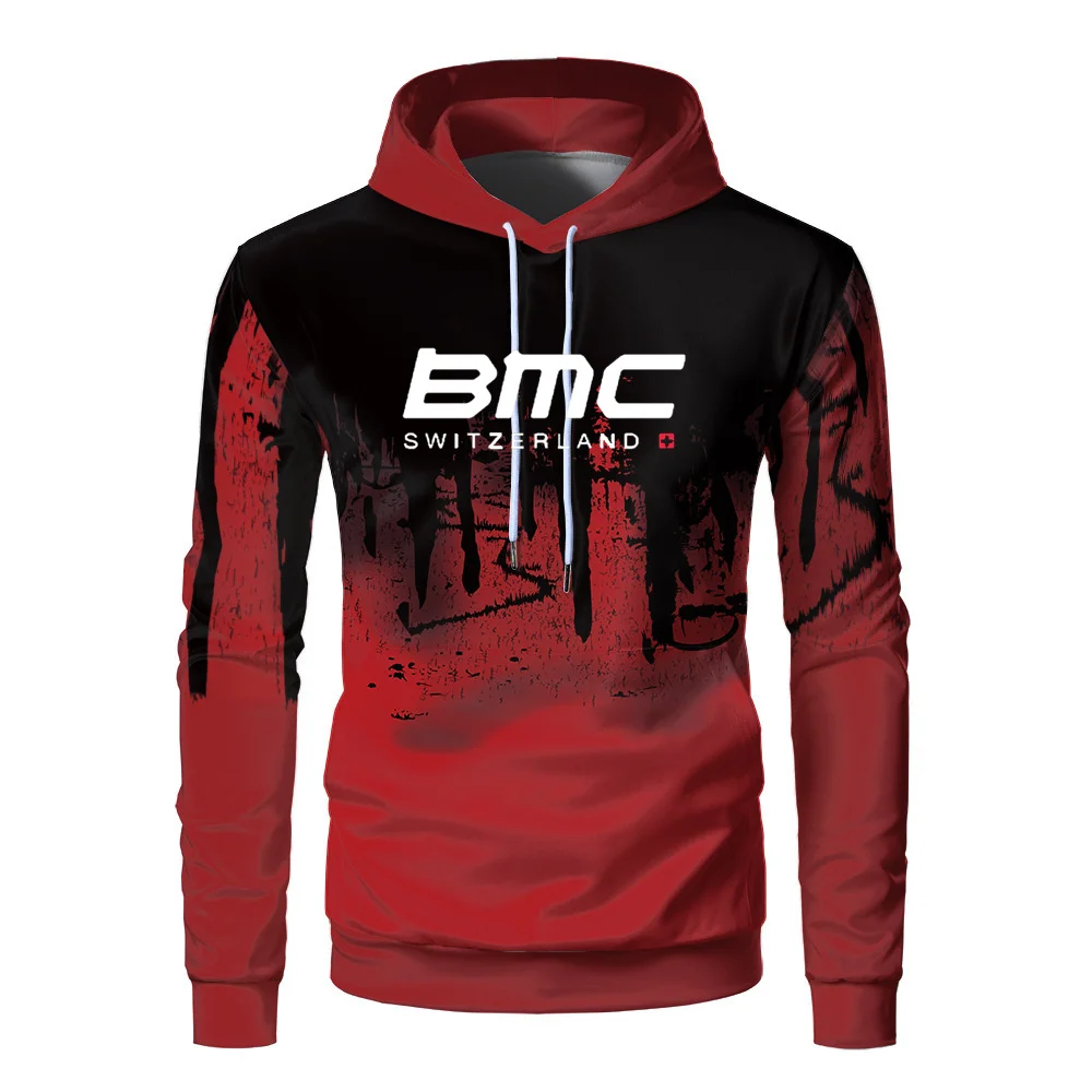 Men's Speckled BMC Printing Casual Sweater Long sleeved Hoodie Hooded Sports Shirt Coat 24 Years Autumn/Winter