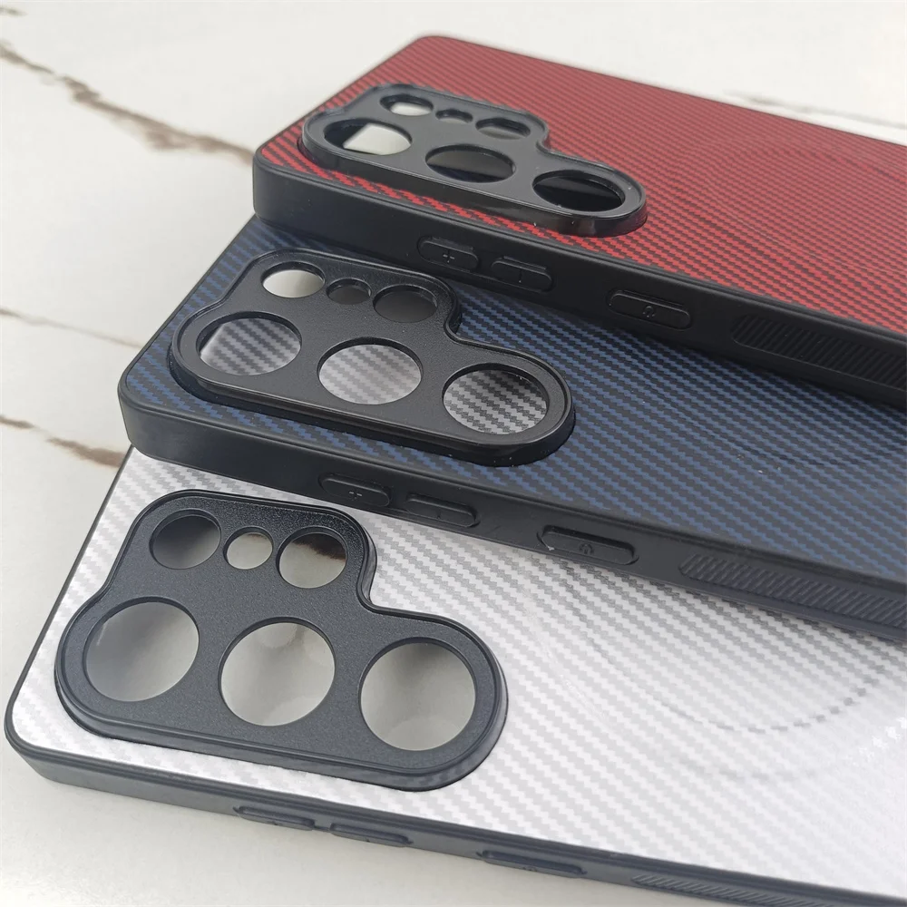 Sleek Carbon Fiber Pattern Magnetic Phone Case - Matte Hard Protective Cover