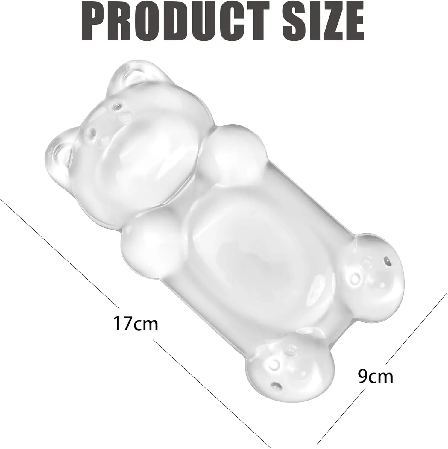 Ergonomic Silicone Gel Mouse Wrist Rest Clear Cute Bear Mouse Wrist Rest Support for Typing and Gaming