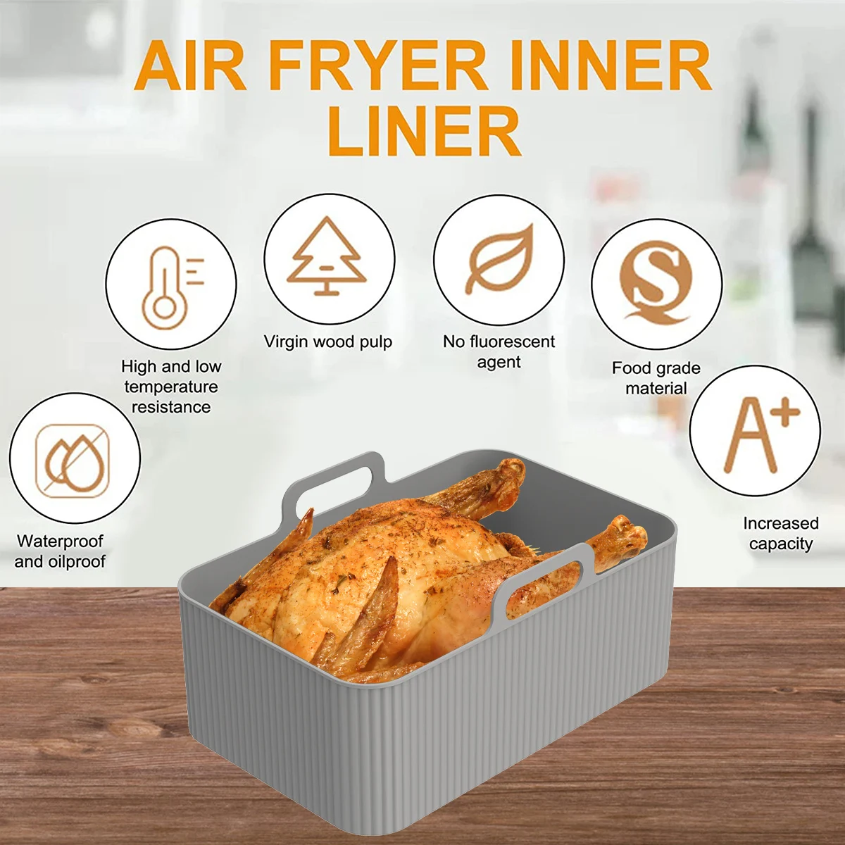 5 PCS Air Fryer Silicone Liner, Air Fryer Liners Reusable for Ninja Foodi  Accessories, 2022 Upgraded Eco-Friendly BPA Free, Ninja Air Fryer Liners  for Ninja AF300UK AF400UK (2 x Black) price in