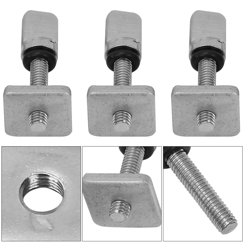3pcs Surfboard Tail Fin Screw M4/M5 Surf Fin Nail Screw Longboard Sliding Single With Plate Surf