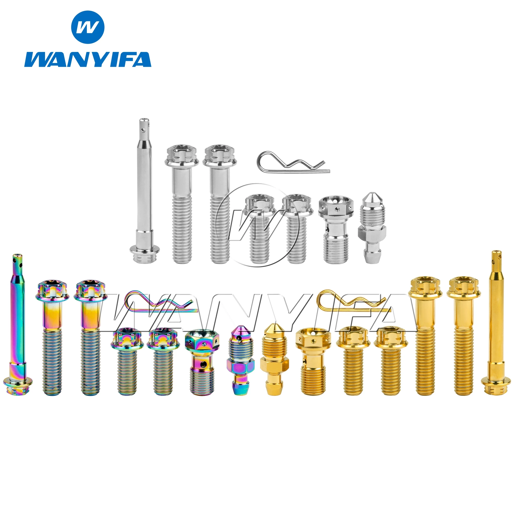 WanyifaTitaniumBoltCaliperBleedNippleBanjoCaliperPinM8Torx
