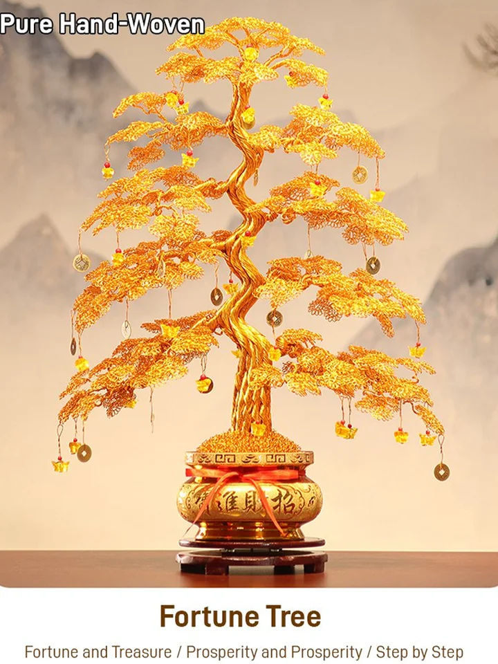 DivaFrames Quadro Vastu Albero Dei Soldi – 20,3 X 30,5 Cm, Kalpavriksha Dorato Per Buona Fortuna, Energia Positiva, Decorazione Casa E Ufficio