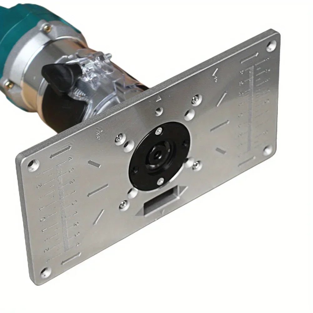 Aluminum Router Table Insert Plate for Woodworking Benches with Rings
