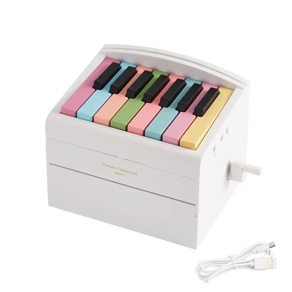 Desk Calendar Mini Piano Calendar Playable Desk Calendar Peripheral Birthday Gift with Piano Sheet Music