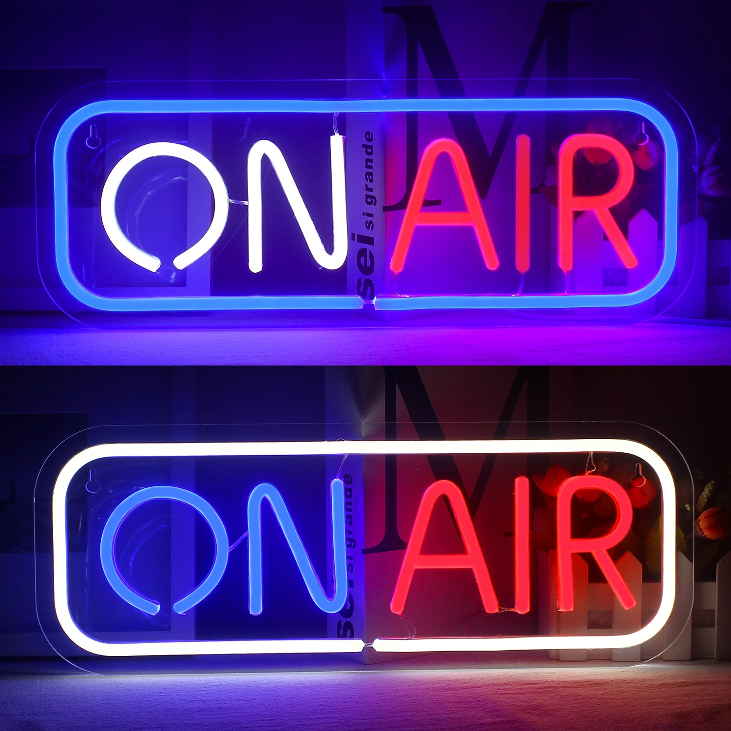 Description Picture 2 of itemON AIR Neon Signs For Wall Decor Art LED Lights Room Decoration For TV Studio Bar Pub Club Home Party USB Powered Light Up Sign