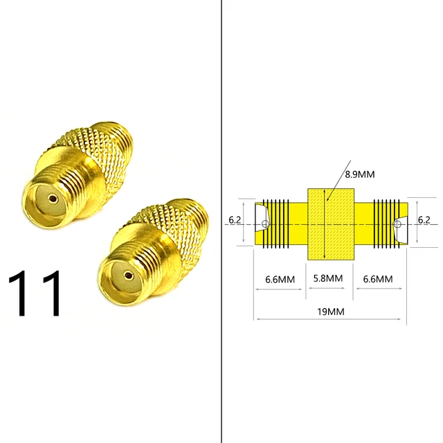 DexMRtiC SMA Male / Female RF Coax Adapter Connector Straight Right Angle T Type Splitter Goldplated NEW Wholesale Type11