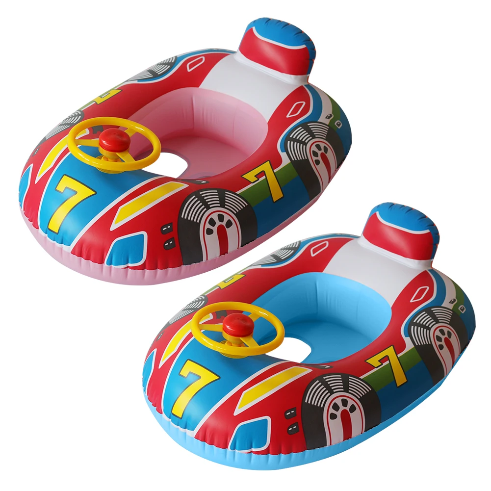 Baby Kids Inflatable Swim Ring Seat Swimming Pool Tube Holder Circle Trainer 
