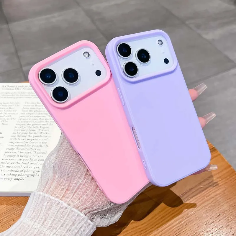 Luxury Matte Candy Color Silicone TPU Soft Phone Case - Colorful Shell Caque