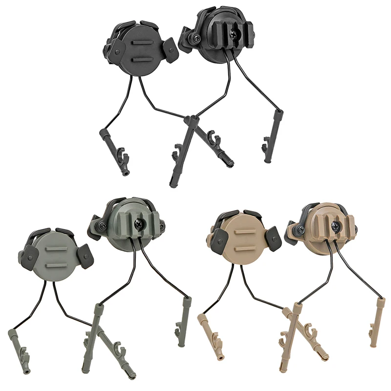 

Tactical Fast Rail Mounts Headset Rail Adapter Headset Holder Set Bracket Headphone Mount Stand 360 Rotation Helmet Headset