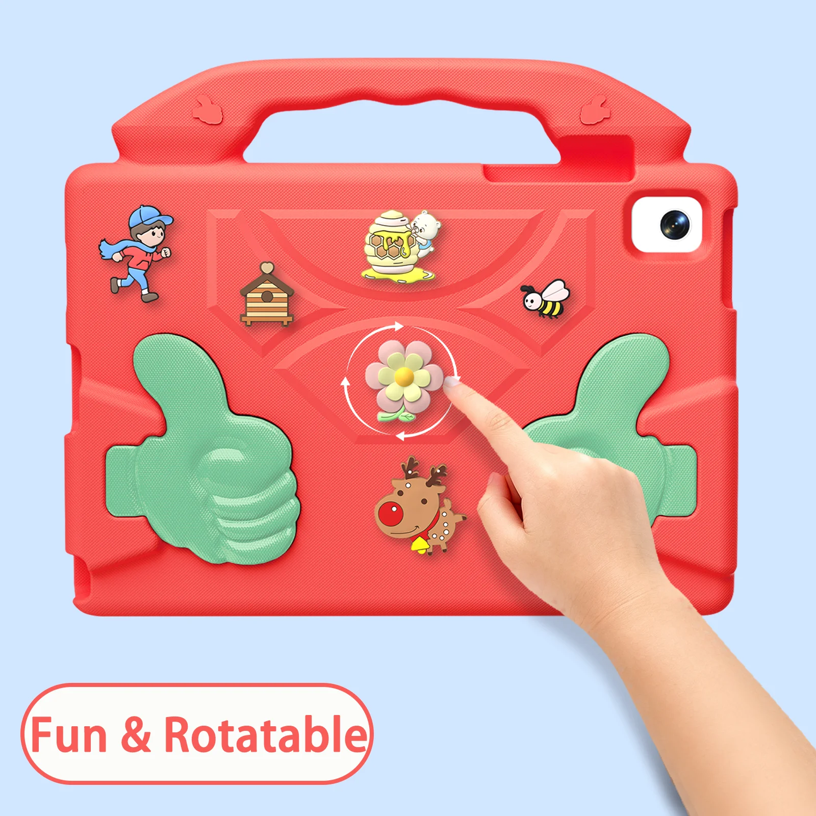 Durable EVA Stand Case for Tablets - Kid-Friendly Protective Cover