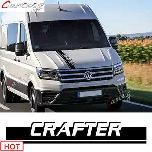 2503 - Motorhaube Schutz Haube Abdeckung ABS Glanz Schwarz passend für  Volkswagen Crafter