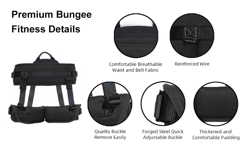 Description Picture 4 of itemPRIOR FITNESS Bungee Fitness Set Yoga Bungee Adjustable Rope Resistance Air Dance Rope Exercise Fitness Home Gym Professional Tr