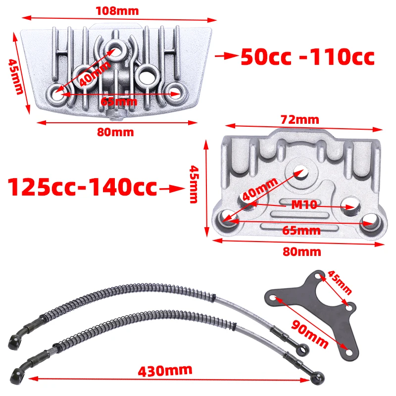 Monkey Motorcycle Cooler Radiator Oil CoolingSet For 70cc 50cc 90cc 110cc 125cc 140cc Dirt Bike Bike DAX Pocket Bike ATV