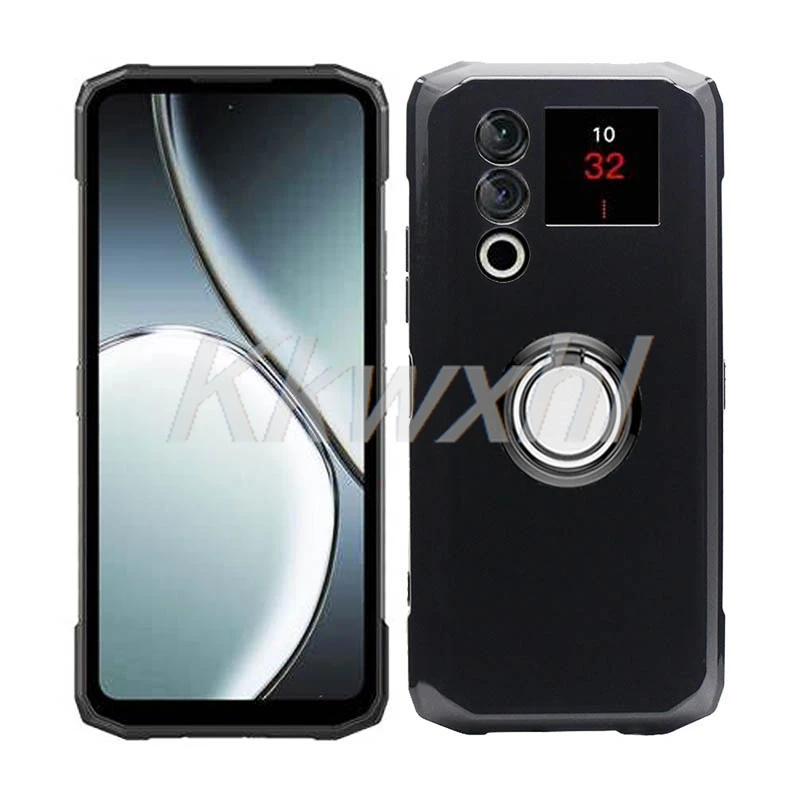Ultimate Shockproof Phone Case with Back Ring Holder Bracket - Soft and Durable Design