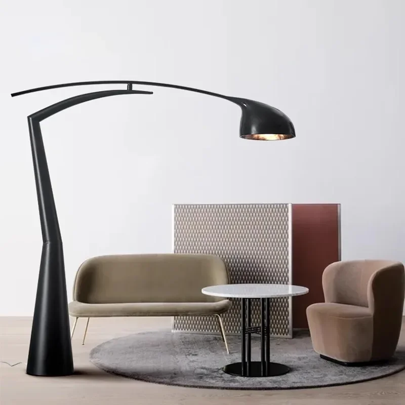 Black Floor Lamp Modern White Big Popular Living Room Luxury Light