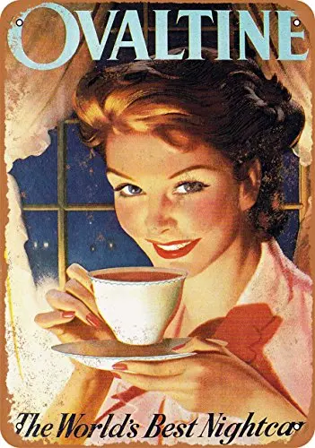Metal Sign - Ovaltine World'S Best Nightcap - Vintage Look Wall Decor For Cafe Bar Pub Home Beer Decoration Crafts