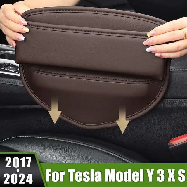 For Tesla Model 3 X Y S 2017 2018 2019 2020 2021 2022 2023 2024 Car Seat  Crevice Slot Storage Box Built-in Multi-Functional Bag