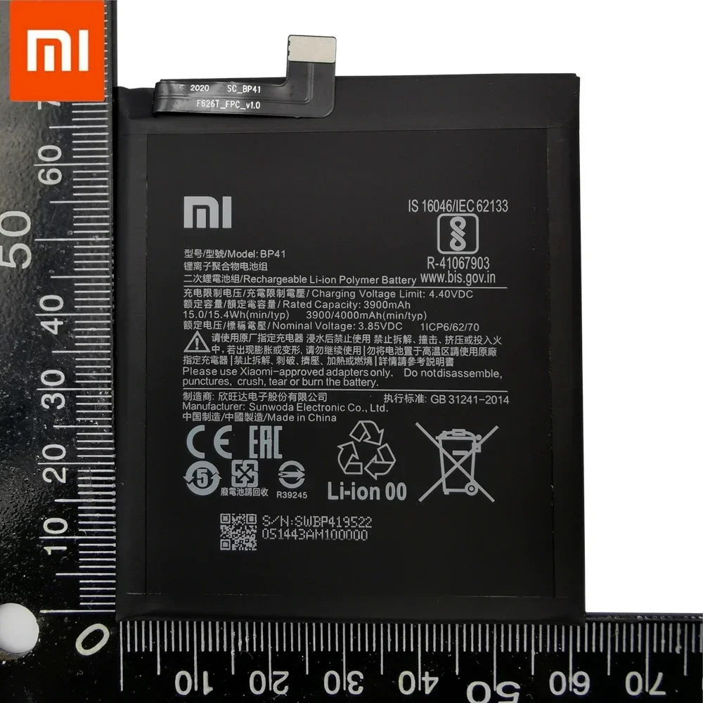 100% Original Replacement Battery BP41 BP40 For Xiaomi Redmi K20 Pro Mi 9T Pro Mi9T Redmi K20Pro Premium Genuine Battery 4000mAh