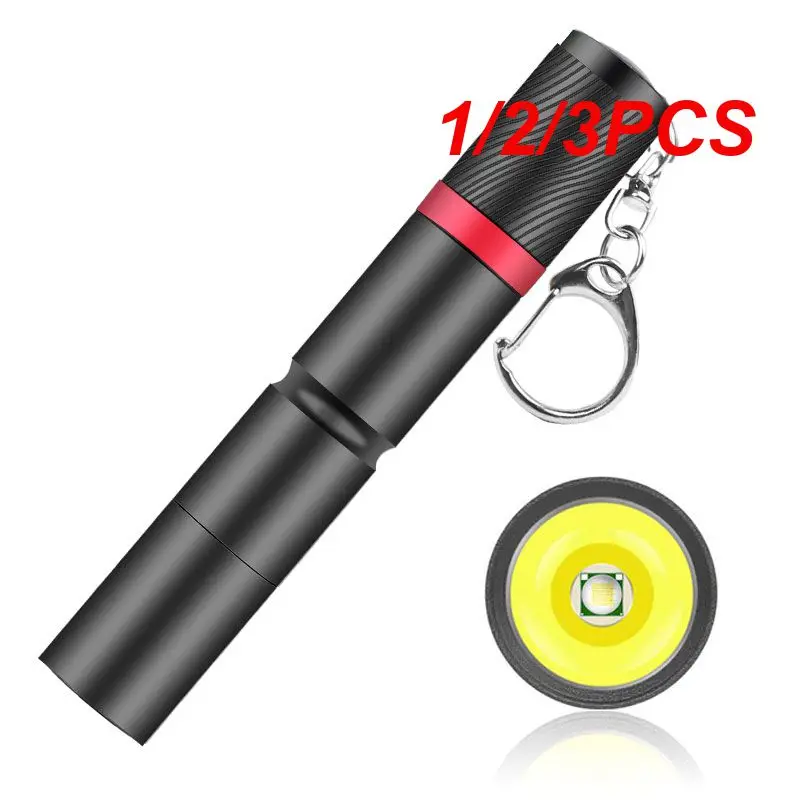 

1/2/3PCS Portable Pen Light Keychain Mini Flashlight Pocket LED Pen Clip LED Flashlight Hand Light Use AAA Battery