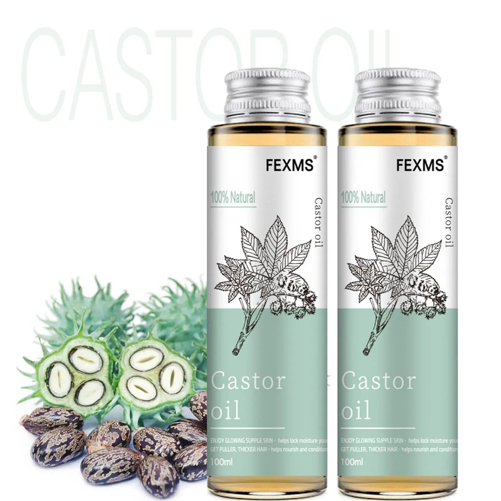 100ml Pure And Castor Oil For Hair Growth Eyelashes And Eyebrows Oil For Essential Oils Aromatherapy And Massage Y0t2