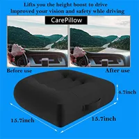 Portable Car Seat Booster Cushion Heightening Height Boost Mat Breathable Driver Expand Field Of View Lift Interior Seat Pad 2