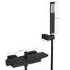 Black Waterfall Bathtub Shower Faucets Wall Mount Shower With Handheld Shower Mixer Tap Faucets Hot Cold Bath Shower Tap 5