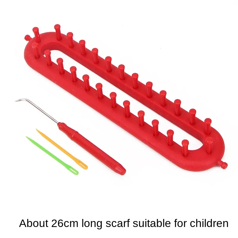Knitting Supplies Knitting Material Weaving Tools Knitting Craft Supplies Knitting Loom Weaving Loom Knitting Kit, Plastic Pompom, Sock Hat Scarf, Scarves Maker, Long Handle, DIY Weaving Tool, Random Color