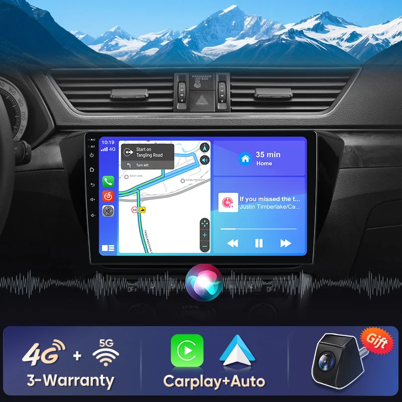 Radio samochodowe Litillbuly z bezprzewodowym CarPlay i Android Auto dla Skoda Superb, inteligentne systemy GPS, stereo, multimedia, autoradio