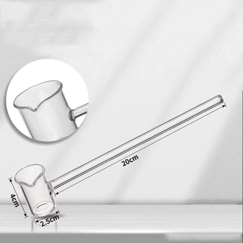DXY 5/10/15/25/50/100ml Laboratory Glass Acid Spoon Sampling Cup Long Handled Liquid Medicine Spoon