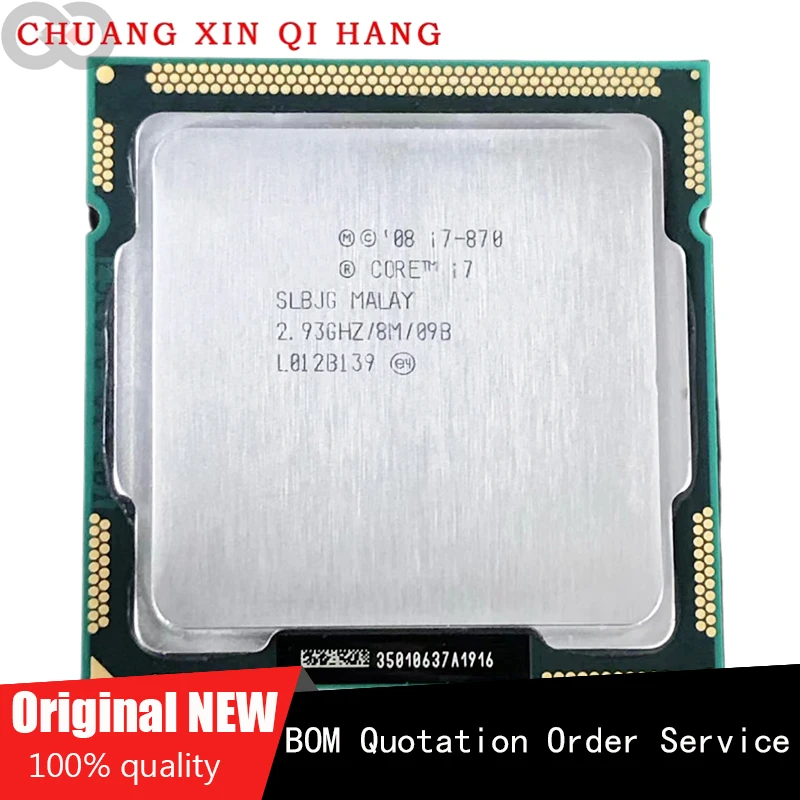 Utilizzato Per La Cpu Desktop I7-870 I7 870 2.93 Ghz 8M 95W Lga1156
