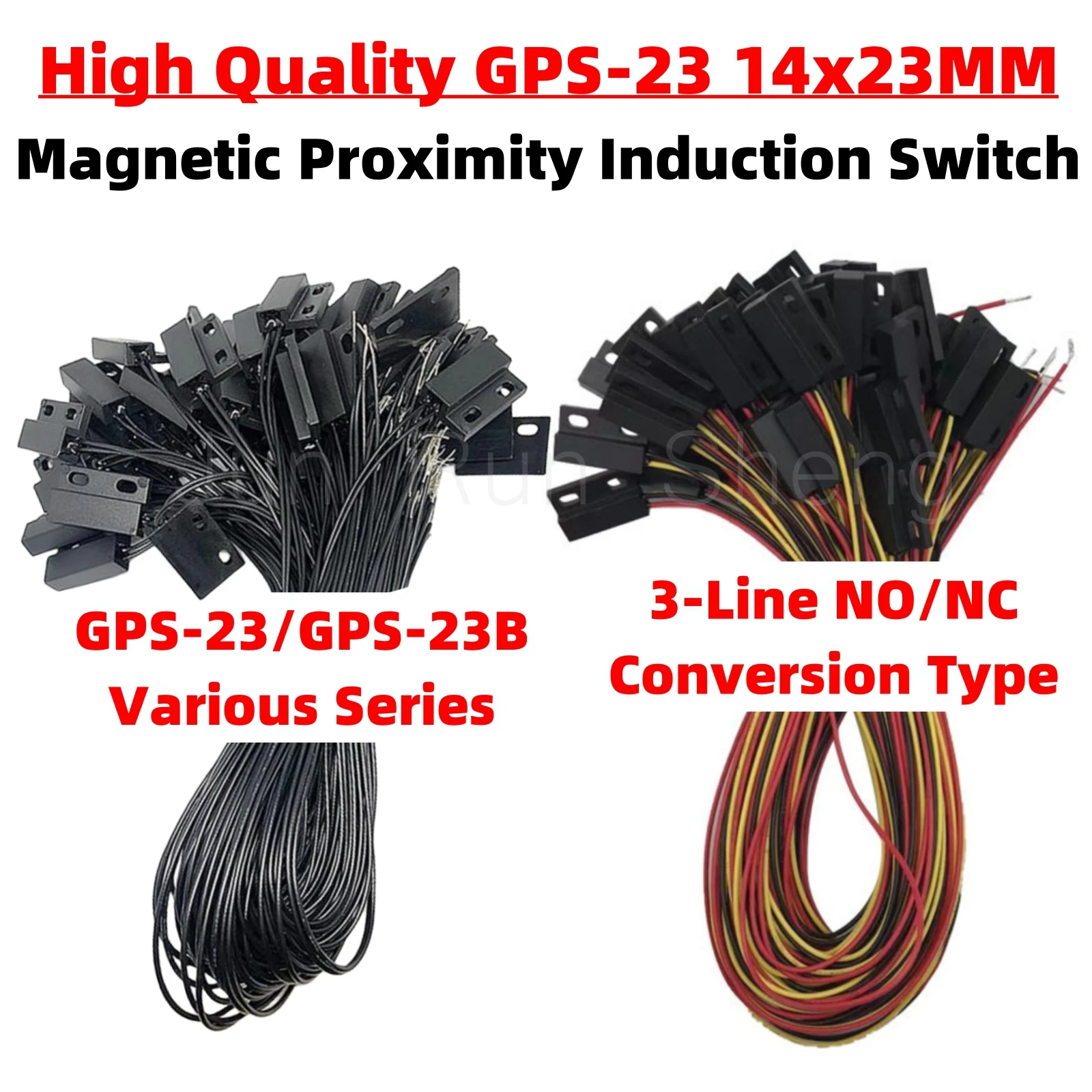 Magnetic Control Reed Switch Sensor Reed Switch GPS-23 Normally Open GPS-23B Normally Closed NO/NC Type 14*23MM With Magnetic Spring Switch Proximity Control