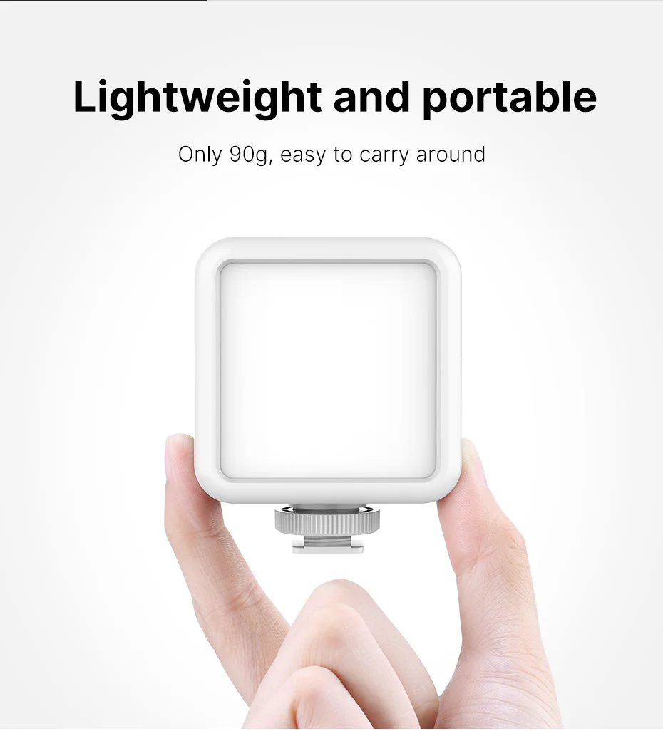 VL49 Mini LED Video Light 2000mAh CRI 95+ 5500K Portable Photography Vlogger Fil