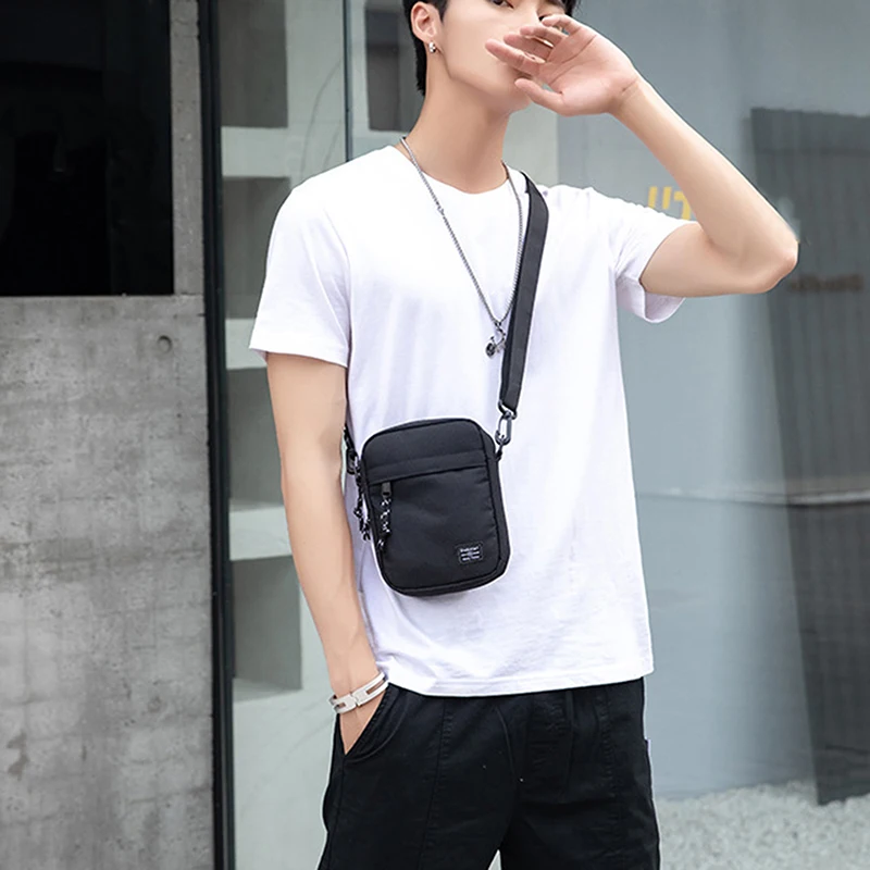 

Men's Small Bag Shoulder Bag Trendy Diagonal Backpack Chest Bag Light Boy Mini Casual Bag Mobile Phone Waist Pack