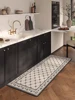 Artistic Kitchen Carpet Retro Luxurious Decoration Non-slip Carpets Restaurant Absorbent Rug PVC Wear-resistant Breathable Rugs 3