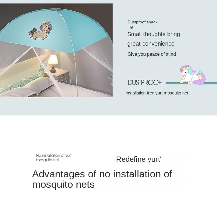 360° Protection Mongolian Yurt Mosquito Net, Easy to Install