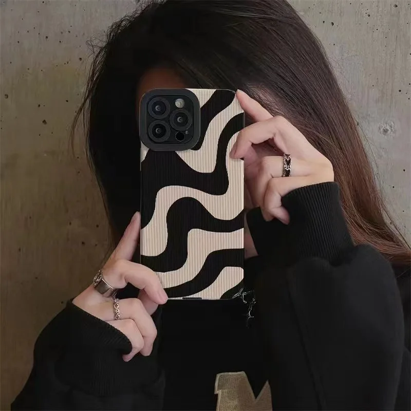 Chic Zebra Stripe Shockproof Phone Case with Soft Back Cover