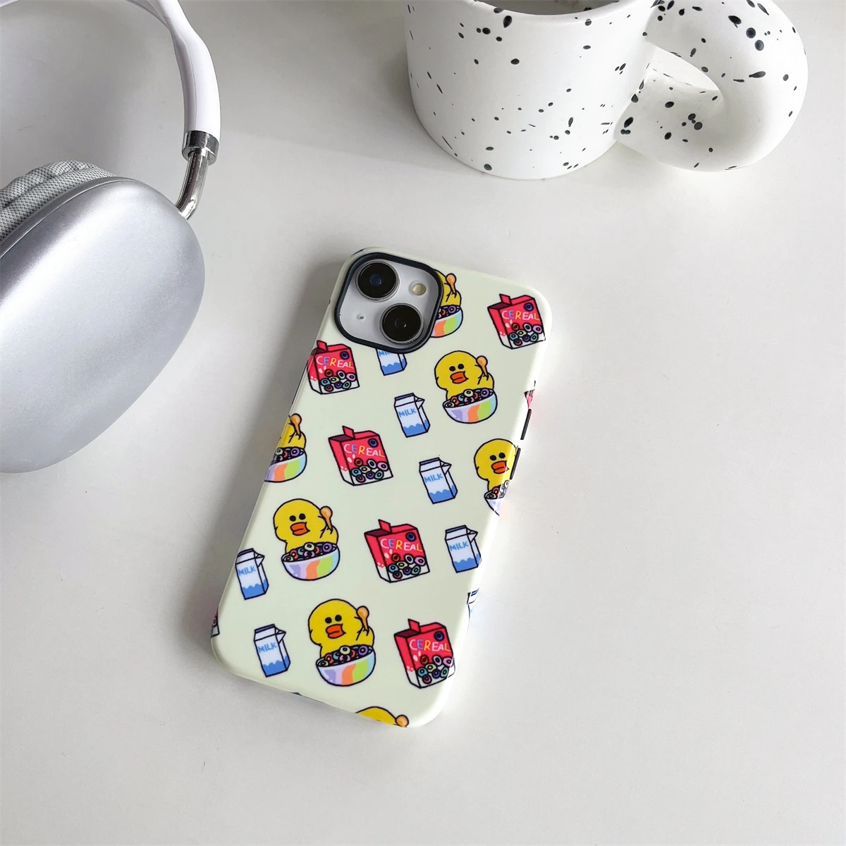 Duckling Pattern Magnetic Two-in-One Film Protective Case for iPhone