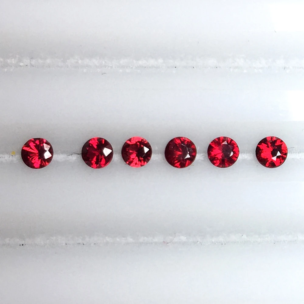 

Natural no burning pigeon blood ruby for jewelry makeing,2.8mm round cut 0.1ct color fire with high quality DIY loose Gemstone