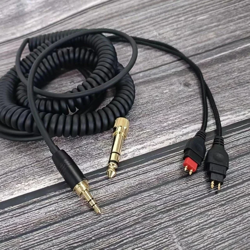 

Кабель для наушников для HD580, HD600, HD650, HD565, HD58X, шнур для наушников с адаптером 6,35 мм, провод из ПВХ с улучшенными