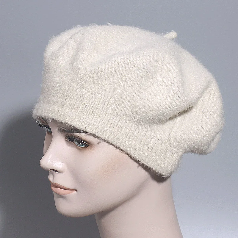 Wool Berets French Artist Style Warm Winter Beanie Hat Women Girl Retro Plain Beret Solid Color Elegant Lady Comfortable Caps 6
