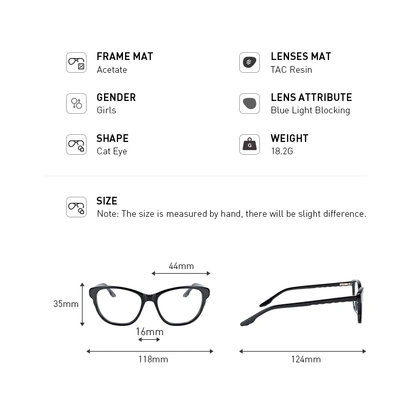MERRYS DESIGN Girls Cat Eye Blue Light Blocking Glasses Computer Glasses Kids Acetate Frames S7786FLG