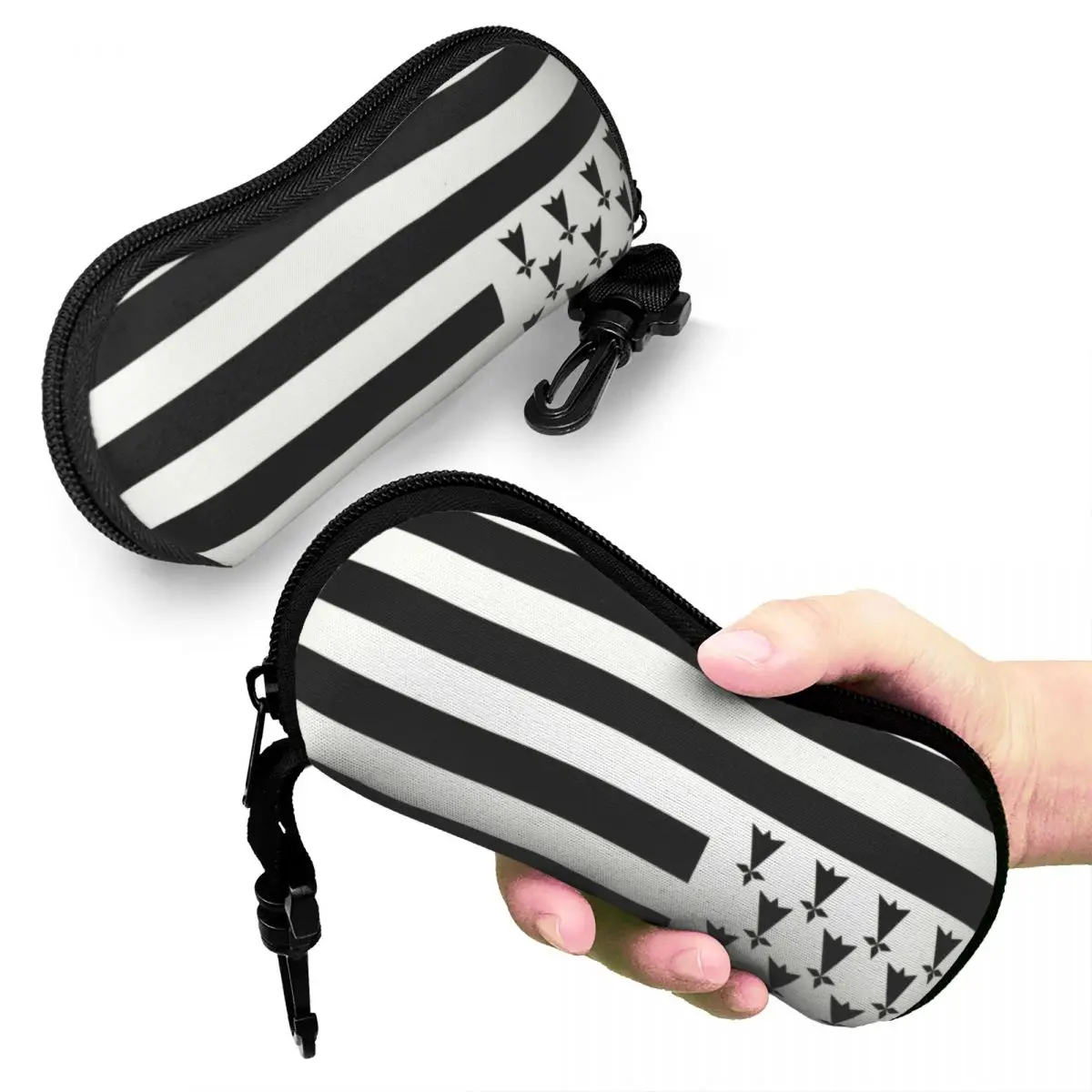 쉘 맞춤형 국기 안경 보호대 케이스, 귀여운 선글라스 케이스, 프랑스 지역 표지판, 신원 국가 안경 가방