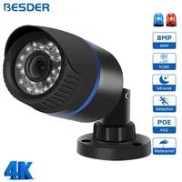 BESDER 4K 8MP 5MP HD H.265 caméra IP 3MP 1080P P2P AI détection de mouvement Vision nocturne IR 48V POE caméra de vidéosurveillance extérieure 1