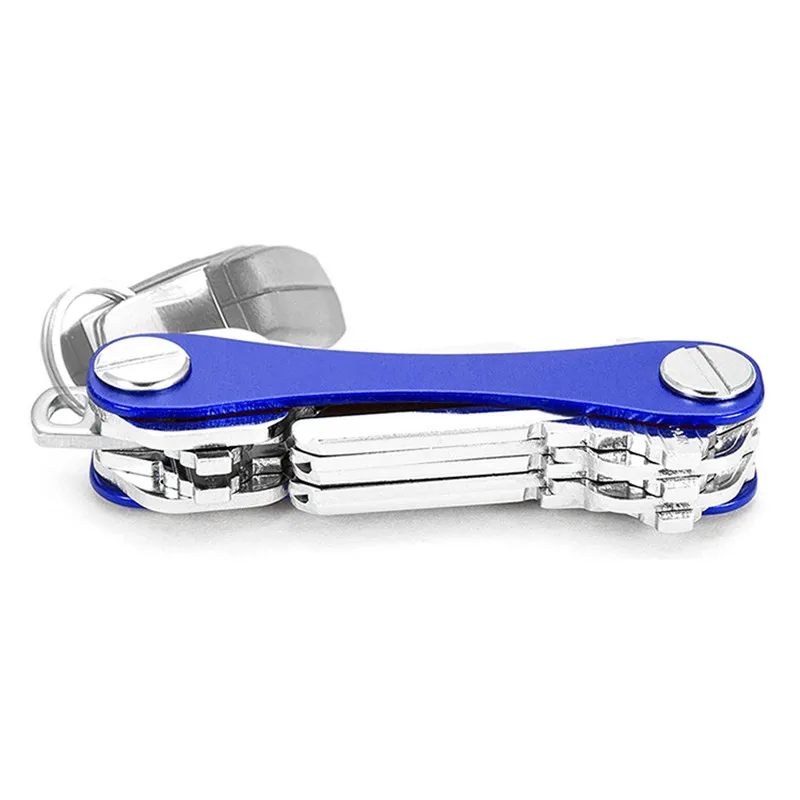 Minimalistische Sleutelhanger Organizer Met Flesopener - 2-in-1 Multifunctioneel, Roestvrij Staal, Compact En Duurzaam