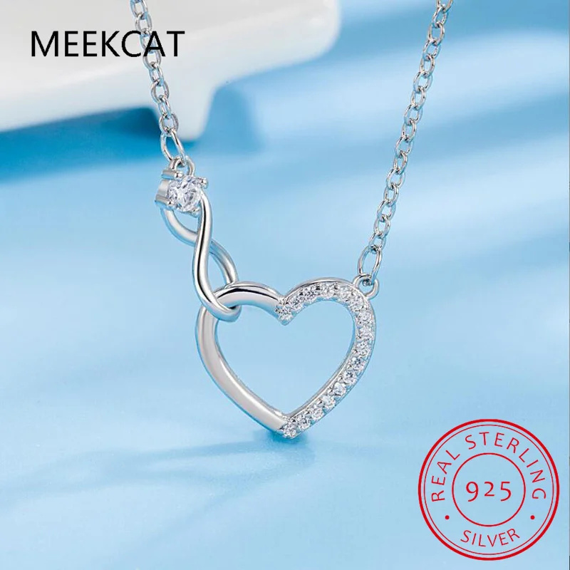 925 Sterling Silver Fine Jewelry Best Friend Forever Infinity Love Pendant Necklaces for Women Gifts Silver Chain pendant necklace silver necklace silver pendant
