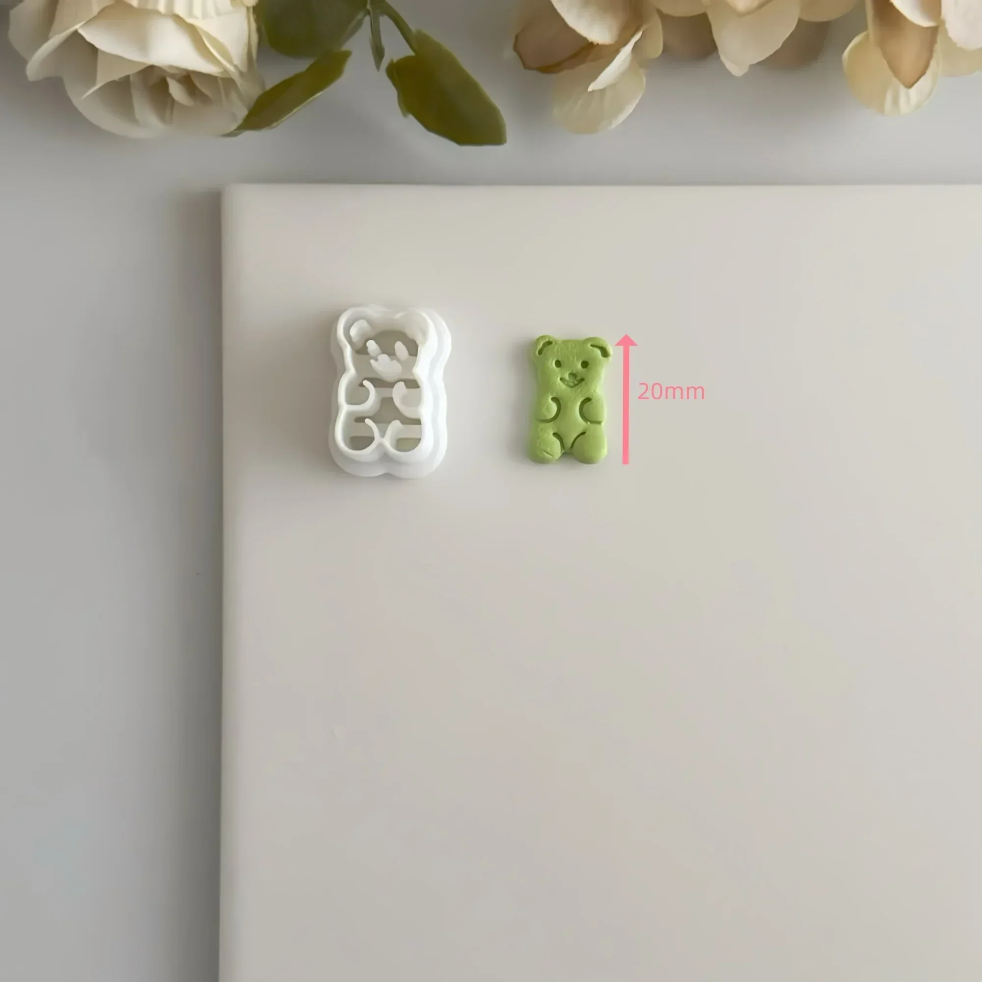 Cute Teddy Bear Polymer Clay Cutter Clay Tool Diy Earring Pendant Jewelry Molding Cutting Mold Ceramic Tool