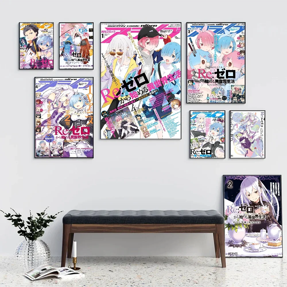 R-Re-Z-Zero-A-Anime-Anime-Posters-Sticky-Whitepaper-Sticker-DIY-Room ...